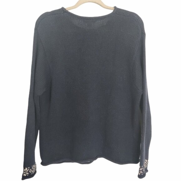 Northern Isles Vintage Soft Cotton Navy Ugly Christmas Sweater EUC sz XL - Picture 2 of 8